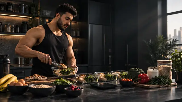 Athlete preparing whole-food meals